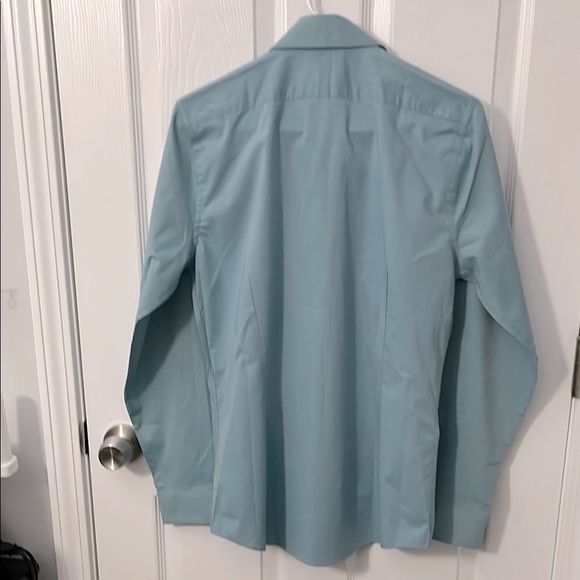 NWT EXPRESS Men's Blue Shirt Small 14-14 1/2 Extra Slim - Picture 2 of 6